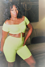 Load image into Gallery viewer, Neon Yellow Short Set
